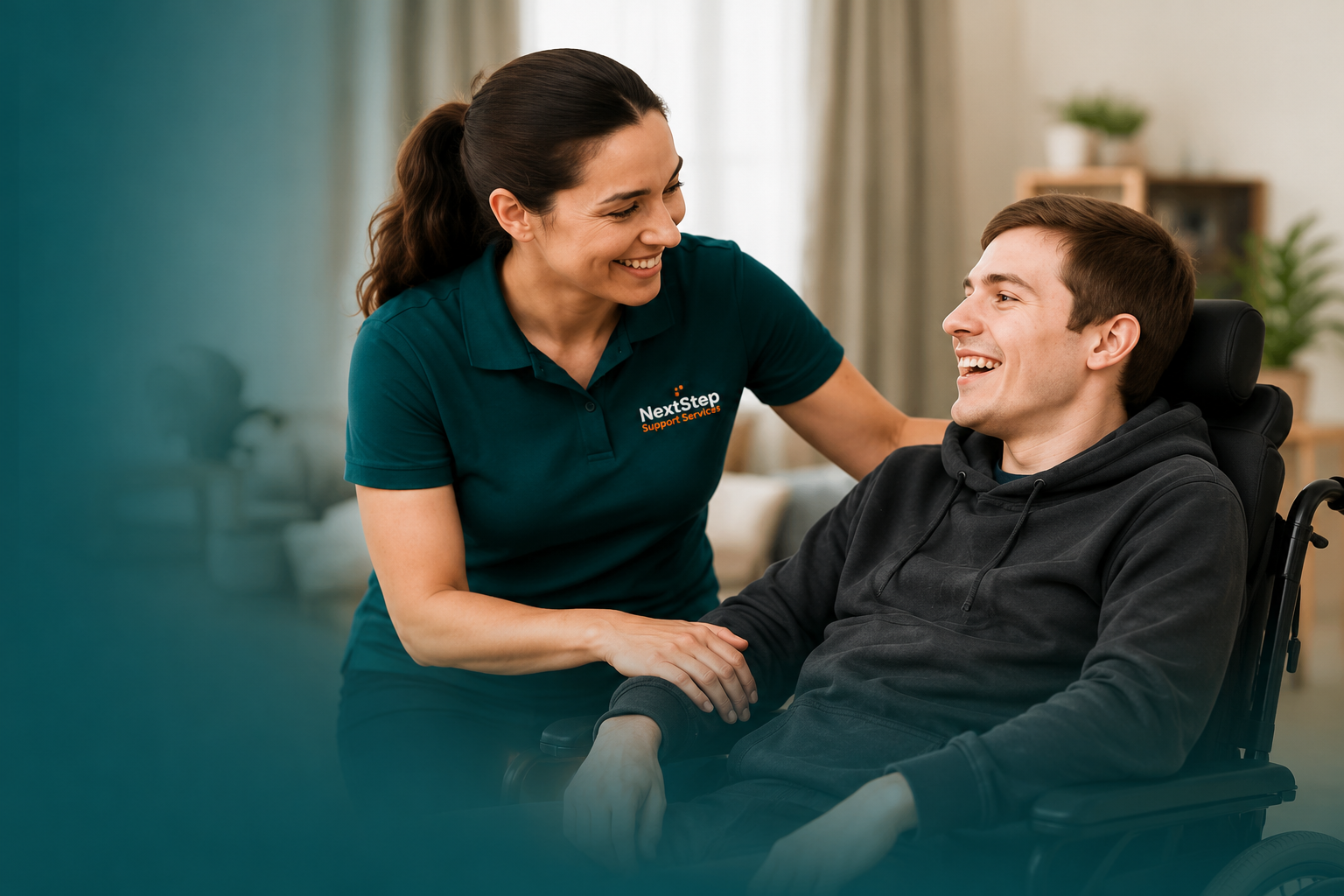 NextStep support worker with a client